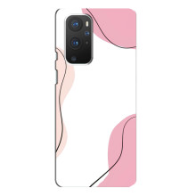 Чохол квітковий дизайн для OnePlus 9 Pro – Рожевий фон