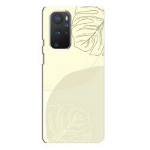 Чохол квітковий дизайн для OnePlus 9 Pro – Зелений фон