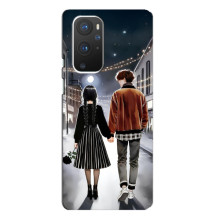 Чохол з дизайном Венздей 2 на OnePlus 9 Pro – Венздей і Тайлер