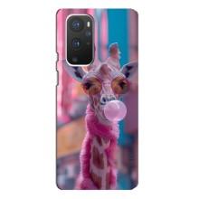 Чехол с принтом стильные животные для ВанПлас 9 Про (Стильный жирав)