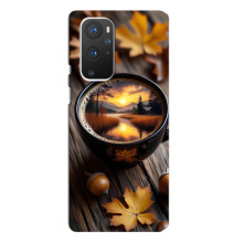 Чохол з унікальним дизайном 'Осінь з кавою' для OnePlus 9 Pro – Темна кава