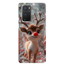 Яркий чехол для OnePlus 9 Pro с Зимними Оленятами