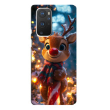 Яркий чехол для OnePlus 9 Pro с Зимними Оленятами – Олень в шарфе