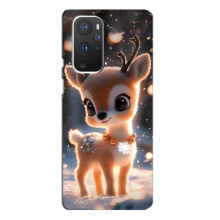 Яркий чехол для OnePlus 9 Pro с Зимними Оленятами – Оленёнок