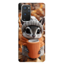 Печатный чехол «Зверята с кофе» для OnePlus 9 Pro