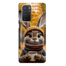 Печатный чехол «Зверята с кофе» для OnePlus 9 Pro – Зайчик с кофе
