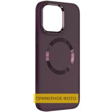 TPU чехол Bonbon Metal Style with MagSafe для OnePlus 9 – Бордовый