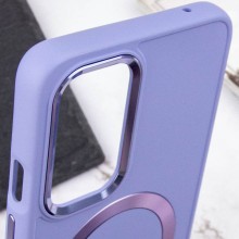 TPU чехол Bonbon Metal Style with MagSafe для OnePlus 9 – Сиреневый