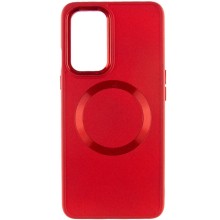 TPU чехол Bonbon Metal Style with MagSafe для OnePlus 9 – Красный