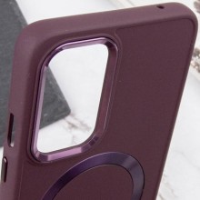 TPU чохол Bonbon Metal Style with MagSafe для OnePlus 9 – Бордовий