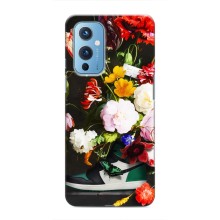 Брендновые Чехлы для OnePlus 9 - (PREMIUMPrint) (Nike цветы)