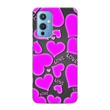 Чехлы для любимой на ВанПлас 9 (VPrint) (Pink hearts)