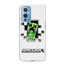 Чехол Майнкрафт на OnePlus 9 (AlphaPrint) Minecraft (крипер Майнкрафт)
