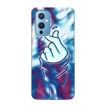 Чехол с принтом для OnePlus 9 (AlphaPrint - Знак сердечка) – Радужное сердце