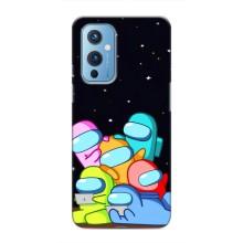 Чехол Амонг Ас для OnePlus 9 (AlphaPrint) (Скины в космосе)