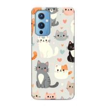 Чехол с рисунком кот на OnePlus 9 – Коллаж котов