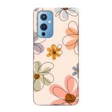 Чохол з квітковим принтом на ВанПлюс 9 (Кольорові квіти)