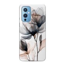 Чохол з квітковим принтом на ВанПлюс 9 (Квіти на білому)