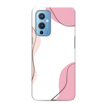 Чохол квітковий дизайн для OnePlus 9 – Рожевий фон