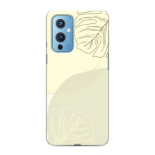 Чохол квітковий дизайн для OnePlus 9 – Зелений фон