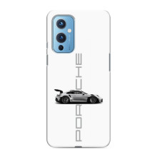 Чехол с авто Порше для OnePlus 9 – белый Порше