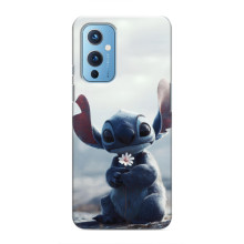 Чохол з малюнком Стіч для OnePlus 9 – Стіч з квіткою