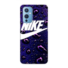 Чохол з логтипом Найк на OnePlus 9 (Найк на фіолетовому)