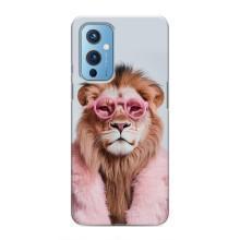 Чехол с принтом стильные животные для ВанПлас 9 – Лев в очках