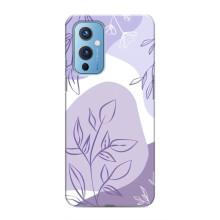 Силконовий чохол з принтом в квітах на OnePlus 9 – Фіолетовий дизайн