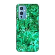 Мраморний чехол на OnePlus 9 (VPrint) – Салатовий Мрамор