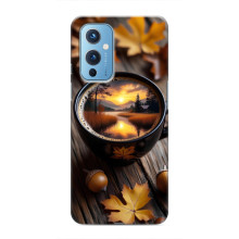 Чохол з унікальним дизайном 'Осінь з кавою' для OnePlus 9 – Темна кава
