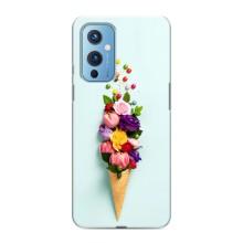Чохли з тематикою "КВІТИ" на OnePlus 9 (Квітка-морозиво)
