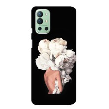 Чехлы (ART) Цветы на OnePlus 9R (VPrint) (Білі квіти)