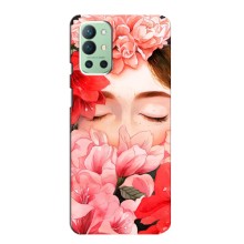 Чехлы (ART) Цветы на OnePlus 9R (VPrint) (Очі в квітах)