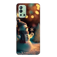 Чехлы на Новый Год OnePlus 9R (Снеговик праздничный)