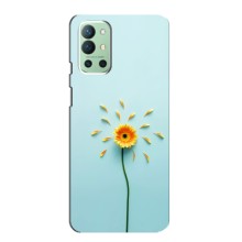 Чохли з квітами для OnePlus 9R (VPrint) (Жовта квітка)