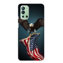 Чехол Флаг USA для OnePlus 9R – Орел и флаг