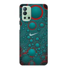 Силиконовый Чехол на OnePlus 9R с картинкой Nike (Найк зеленый)