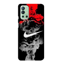 Силиконовый Чехол на OnePlus 9R с картинкой Nike (Nike дым)