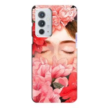 Чехлы (ART) Цветы на OnePlus 9RT (VPrint) (Глаза в цветах)