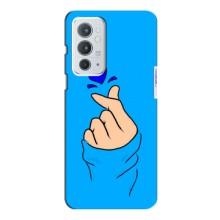 Чохол (Знак сердечка) для OnePlus 9RT (Сердечко на синоьому)