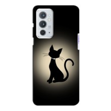 Чехол с принтом для OnePlus 9RT (AlphaPrint) Модные коты (Силуэт котика)