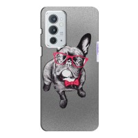 Чехол (ТПУ) Милые собачки для OnePlus 9RT (Бульдог в очках)