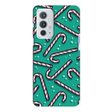 Силиконовый бампер на рождество для OnePlus 9RT (Леденцы)