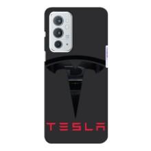 Силіконовий бампер з картинкою машини на OnePlus 9RT (Logo TESLA)