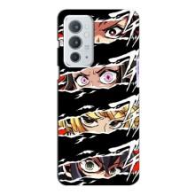 Силіконові чохлі з очіма Anime для ВанПлас 9рт (Очі на чорному)