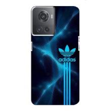 Чохли Адидас для OnePlus ACE (10R) (AlphaPrint) (Синій Адідас)