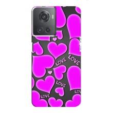 Чехлы для любимой на OnePlus ACE (10R) (VPrint) (Pink hearts)