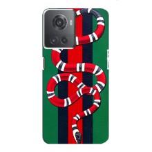 Чохли  GUCCI для OnePlus ACE (10R) (AlphaPrint) (Gucci змія)