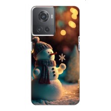 Чехлы на Новый Год OnePlus ACE (10R) – Снеговик праздничный